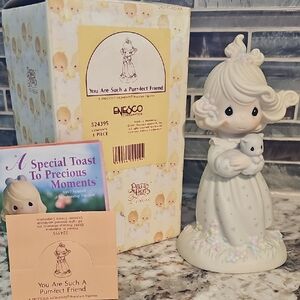 Precious Moments 'You Are Such a Purr-fect Friend' Figurine - Cream and White